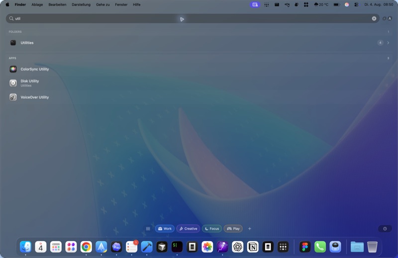 Instant search across apps and folders