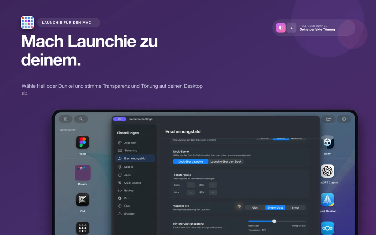 Launchie Darstellung