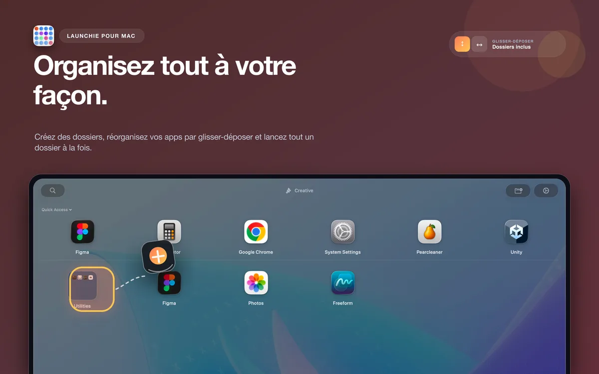 Organisation dans Launchie