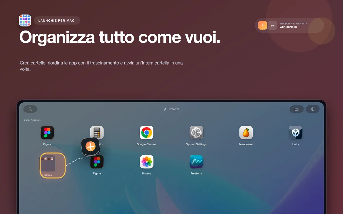 Organizzazione in Launchie